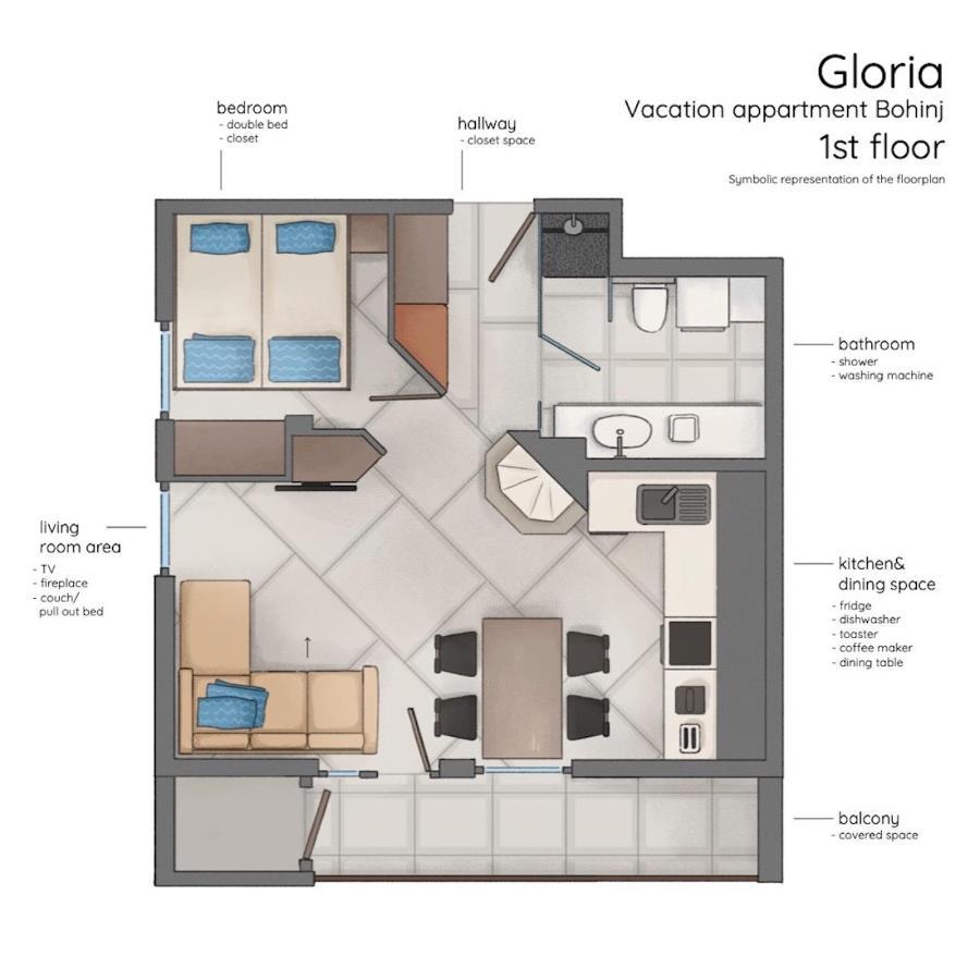 Gloria Holiday - Apartment Bohinj Dış mekan fotoğraf